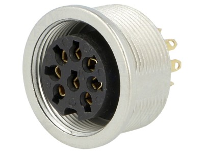 Conector M16 soclu mamă, 8 pini foto