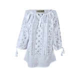Bluza tip ie dama RBIB alb creta/argintiu , marimea S