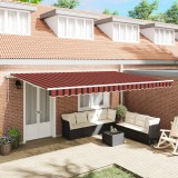 VidaXL Marchiză retractabilă automată portocalie și maronie 500x300 cm