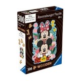 Puzzle din lemn Ravensburger Disney - Mickey si Minnie, 300 piese