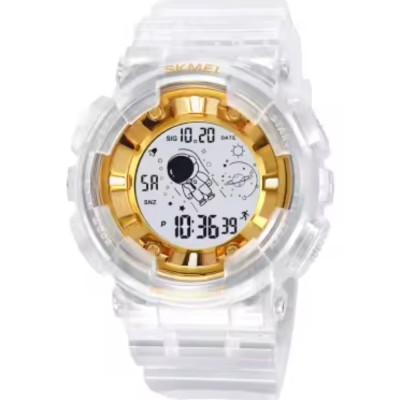 Ceas de mana barbatesc Skmei Stil Militar Army Casual Digital Fashion Quartz Led Alb foto