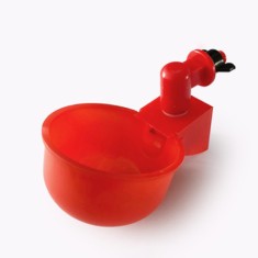 Dozator de apa pentru pasari de curte, Sunmostar, Plastic, Rosu