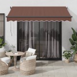 vidaXL Copertina retractabilă automat, maro, 350x250 cm 3310206