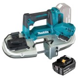 Makita DPB183Z + BL1830B - Fierastrau cu banda 835x13x0.5 mm + Acumulator Li-Ion 18 V 3 Ah