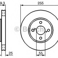 Disc frana TOYOTA COROLLA (CDE12, ZZE12, NDE12, ZDE12) (2001 - 2007) BOSCH 0 986 479 B70