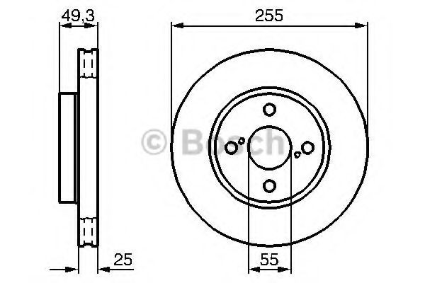 Disc frana TOYOTA COROLLA Limuzina (E12J, E12T) (2001 - 2008) BOSCH 0 986 479 085