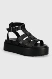 Buffalo sandale Noa Greek Sandal femei, culoarea negru, cu platforma, 1602209.BLK