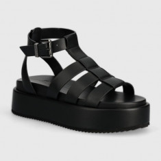 Buffalo sandale Noa Greek Sandal femei, culoarea negru, cu platforma, 1602209.BLK