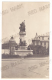1558 - BUCURESTI Bratianu Statue Market - old postcard real PHOTO - unused 1917