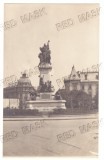 1558 - BUCURESTI Bratianu Statue Market - old postcard real PHOTO - unused 1917, Necirculata, Fotografie