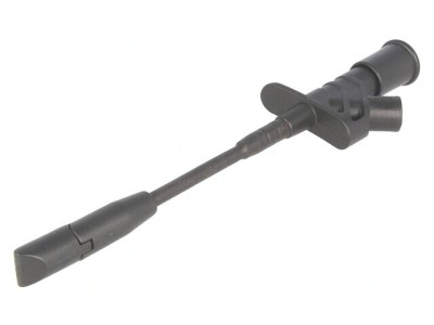 Clips de măsurare 10A negru 4mm nichelat foto