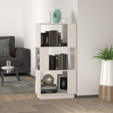 Bibliotecă/Separator cameră, alb, 51x25x101 cm lemn masiv pin, vidaXL