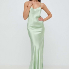 Victoria Beckham rochie culoarea verde, maxi, mulată, 1224WDR005234A