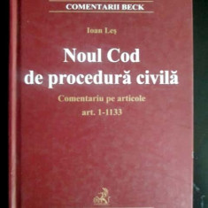 Noul cod de procedura civila Comentariu pe articole 1 - 1133-Ioan Les