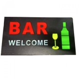 Reclama Luminoasa LED Neon BAR Welcome Animat Sticla Pahar 45x25cm MHM