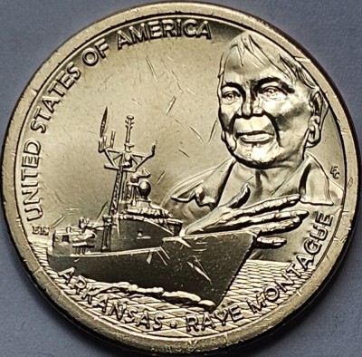 1 Dollar 2025 USA, Arkansas, Oliver Hazard Perry-class frigate, Innovation, unc, lit.P foto
