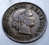 7.979 ELVETIA 5 RAPPEN 1919 B, Europa, Cupru-Nichel
