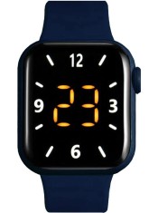 Ceas LED unisex Casual silicon albastru LW008015 foto