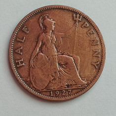 M3 C50 - Moneda foarte veche - Anglia - Half penny - 1927