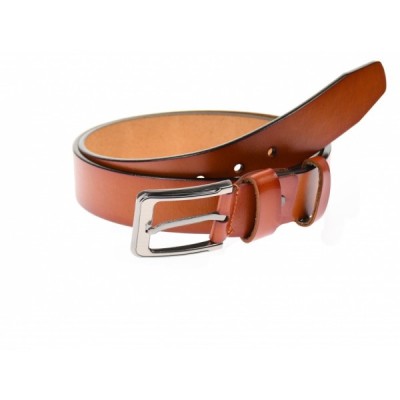 Curea barbati eleganta, din piele naturala, maro coniac 3.5 cm - DR1240CON foto