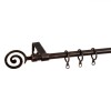 Galerie Perdea Metalica Bronz, 60-120cm, Spirala, Ajustabila, Accesorii Montaj Inclus