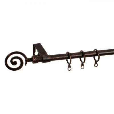 Galerie Perdea Metalică, Spirala, Lungime Reglabilă 60-120 cm, Culoare Bronz foto