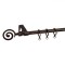 Galerie Perdea Metalică, Spirala, Lungime Reglabilă 60-120 cm, Culoare Bronz
