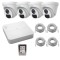 Sistem supraveghere IP, 4 camere Camera IP 2MP, lentila 2.8mm, IR 30m, Microfon, NVR seria Easy, 4 canale 8MP, Hard disk 500GB SafetyGuard Surveillanc