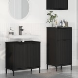 vidaXL Set de mobilier pentru baie 2 pcs Negru 39.5 x 36 x 88 cm