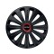 Set 4 capace roti Negre Cu Inel Rosu Trend R16 Compatibil Cu Smart