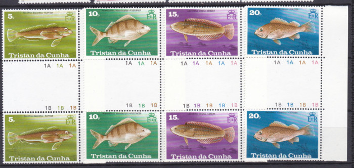 DB1 Fauna Marina Tristan da Cunha Pesti 2 x set MNH
