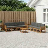 Cumpara ieftin Set de canapele de exterior 9 buc. 8-Locuri Natural si Antracit