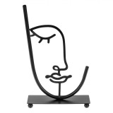 Decorațiune Metalică, Model Geometric, Negru, 14x7x22.5cm, Oem