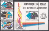Ciad 1972 - Jocurile Olimpice - Munchen, Serie + Colita, MNH, Nestampilat
