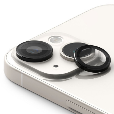Folie de protectie camera Ringke Camera Frame pentru Apple iPhone 15/15 Plus Negru foto