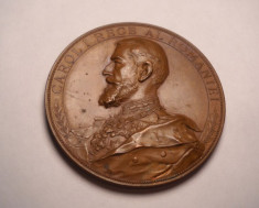 Medalie Regele Carol I -Casa de Depuneri, Consemnatiuni si Economie 1897 Superba foto