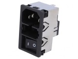 Conector Alimentare AC 10A 250V Soclu Tată IEC 60320