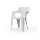 Cumpara ieftin Scaun de grădină din plastic Bilboa Iowback cu cotiere, alb