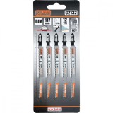 Panza, lama, fierastrau pendular, pentru lemn, BIM, prindere tip T, taiere super precisa, 12 TPI, set 5 buc, 117 mm, Richmann Exclusive