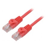 Patch cord U/UTP 5e 3m 26AWG CCA PVC roșu