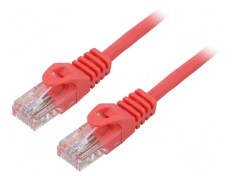 Patch cord U/UTP 5e 3m 26AWG CCA PVC ro?u foto