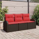 vidaXL Set de canapele pentru grădină Maro poliratan 3345904