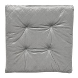 Perna Scaun Velvet Reliefat Alb-Gri 40x40cm Poliester, Dubla Fata: Catifea Gri/Sherpa Alba, Fixare Siret