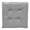 Perna Scaun, Velvet, Model Reliefat, Alb-Gri, 40x40cm, Poliester