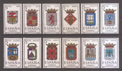 Spania 1964 - Stemele provinciilor spaniole, set complet, MNH foto