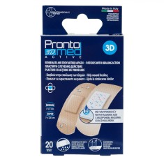 Plasturi Prontomed 3D, Acțiune de Vindecare, Hialuronat, Set 20 Bucăți, Dimensiuni Multiple