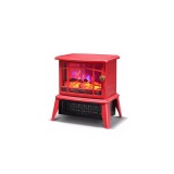 Semineu electric eMazing, dimensiune 25 x 16 x 25 cm, putere 1500W, efect flacără, roșu intens