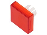 Lentilă Buton 22mm Roșie Transparentă Plastic