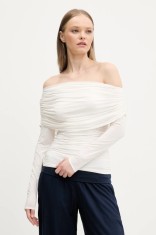 Abercrombie &amp; Fitch bluza femei, culoarea bej, neted, KI139-5204