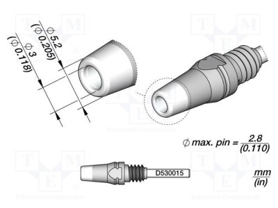 V&amp;acirc;rf ciocan dezlipit 5,2x3mm JBC TOOLS foto